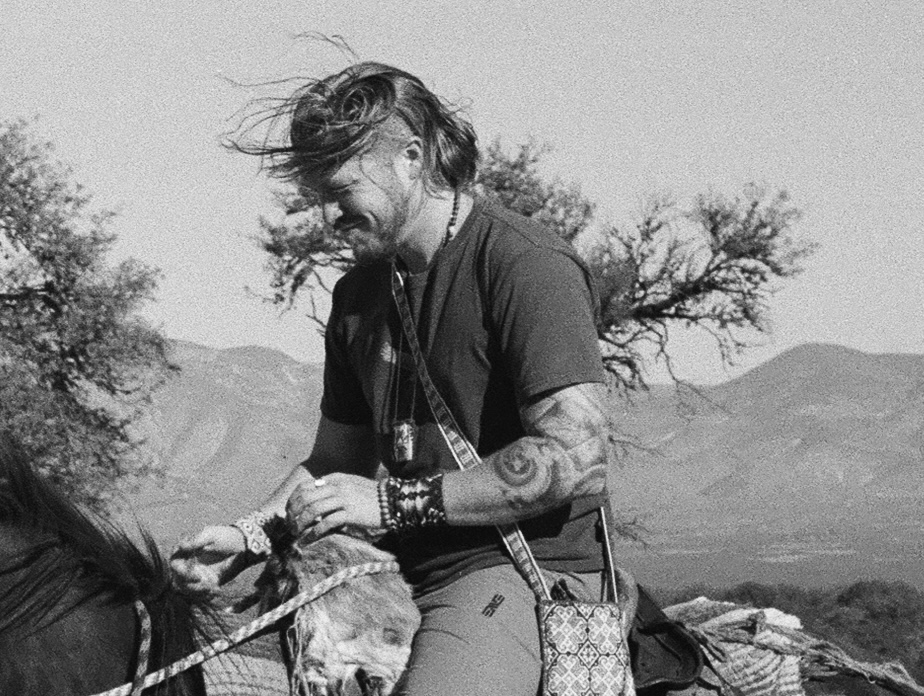 Jason Redcedar on horseback